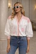 THE CELESTIA BLUSH EMBROIDERED SHIRT image