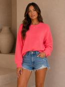CAPRI POP SWEATER - FLUO CORAL image