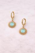 SOLEIL SPARKLE HOOPS - TURQUOISE