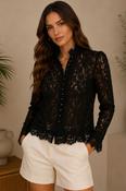 THE VIVIENNE LACE BLOUSE - BLACK