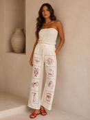 THE RIVIERA SKETCH COTTON TROUSERS image