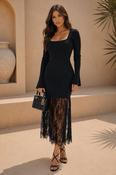 THE NOIRE LACE MIDI DRESS image