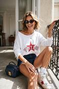 THE VINTAGE STAR TOP - WHITE image