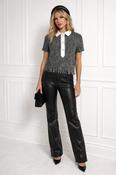 AMY TWEED TOP - BLACK