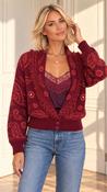 THE BORDEAUX PAISLEY CARDIGAN
