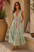PORTOFINO SHIMMER DRESS - AZURE BLUE