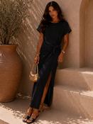 THE RIVIERA KNOT DRESS - BLACK image