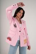 THE ICON EDIT BLAZER - PINK PINSTRIPE