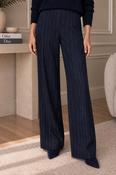 JULIETTE PINSTRIPE TROUSERS - NAVY