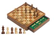 Magnetic 30.5cm Acacia and Maple Chess Cassette Set image