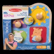 Ms. Rachel Wooden Peek-A-Boo Jumbo Peg Puzzle image