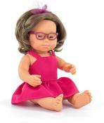 Caucasian Girl with Down Syndrome &amp; Glasses 38cm My Friends &amp; Me Baby Doll image