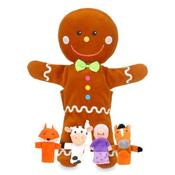 GINGERBREAD MAN: Hand and fingers puppets set image