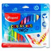 Maped Colour'peps Twist Pkt12 Twistable Crayon Pencils