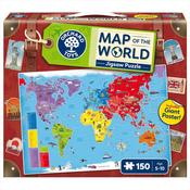 World Map Puzzle and Poster 150 Piece Orchard Toys image