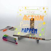 Acrylic LED Notice Board 200mm x 200mm