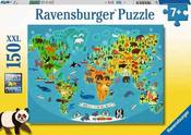 Children’s Puzzle Animal World Map - 150 Pieces Puzzle image
