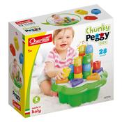 Quercetti Chunky Peggy Box 28-Piece – Fun, Creative Learning for Kids