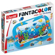 Quercetti Fantacolor Ocean Fun Fish &amp; Pegs – 316 Piece Creative Peg Play Set