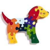 Number Dog Wooden Jigsaw Puzzle image