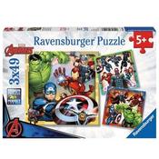 Ravensburger Marvel Avengers Assemble 3x 49 piece Jigsaw Puzzles