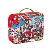 Round Observation Puzzle Fireman 208 Pieces
