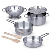 Stainless Steel Pots &amp; Pans Play Set Melissa and Doug image