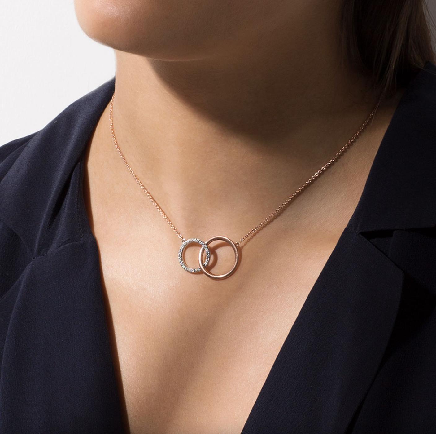 Tipperary Crystal Matt Pave Circles Pendant in Wexford