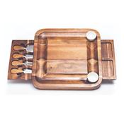 Newgrange Living 4 Piece Rectangular Cheese Board Set With Ceramic Dishes