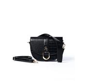 Saddle Bag - Black Croc Detail