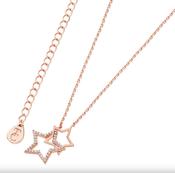 Tipperary Crystal Star Interlocking Pendant Rose Gold