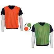 Precision Training Reversible Bibs - ORANGE GREEN - ADULT