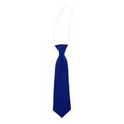 School Single Colour Elastic Tie Royal Blue