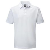 Footjoy Stretch Pique Solid Golf Polo - White - 2XL