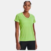 Under Armour Ladies Tech Twist V-Neck - Lime/Silver - XS