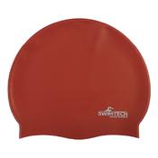SwimTech Silicone Swim Cap - Adult - RED