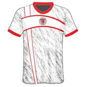 Gracefield ProSport Training Jersey White/Red – Adults - 2XL