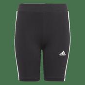 adidas Girls Essentials 3-Stripes Cotton Bike Tights - 11/12 yrs