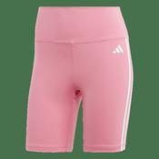 adidas Ladies Training Essentials 3-Stripes High-Waisted Short Leggings - S