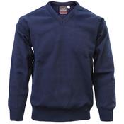 Hunter V-Neck Acrylic School Jumper - Navy - 9/10 yrs