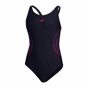 Speedo Girls Placement Muscleback Swimsuit - 7/8 yrs