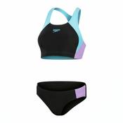 Speedo Colourblock Splice Swim Bikini - Black/Purple - 42