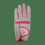 Prosport Golf Gloves Ladies Left Hand - WHT PINK - M