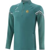 Offaly GAA O'Neills Weston Brushed Half Zip Top - Green/Grey - 9/10 yrs