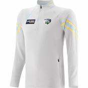 Laois GAA O'Neills Weston Brushed Half Zip Top - Grey/Yellow/Blue - L