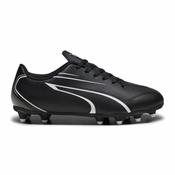 Puma Attacanto FG Kids Football Boots - Black/Silver - 4