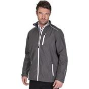 Island Green Golf Men's Waterproof Full Zip Jacket Charcoal - XL