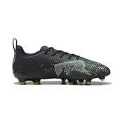 Puma Future 8 Play Kids Football Boots - Black/Silver/Green - 2