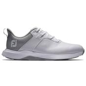 FootJoy ProLite Spikeless Golf Shoes - White/Grey - 9