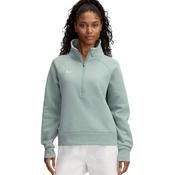 Under Armour Womens Rival Fleece Half Zip - Green/White - XL